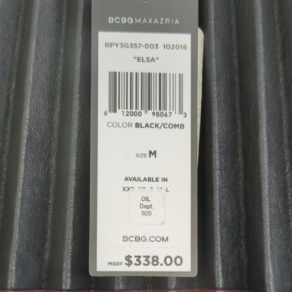 BCBGMaxAzria Black, Burgundy, and Teal Pleated Skirt - Picture 4 of 4